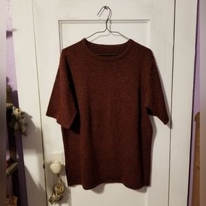 Women's Maroon Knit Sweater Top